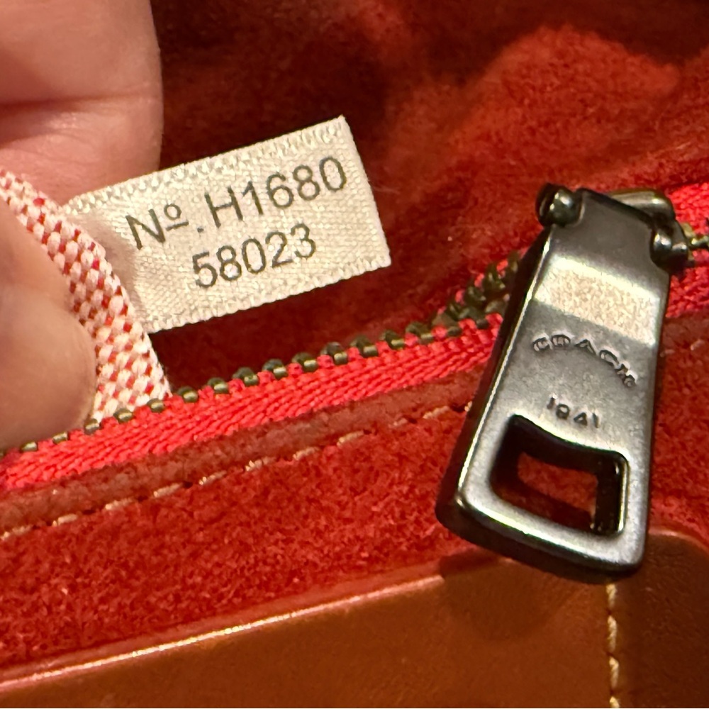 COACH OXBLOOD ROGUE SATCHEL BAG IN GLOVETANNED PEBBLE LEATHER SUEDE LINED FRENCH - Picture 12 of 16